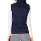 Charter Club Women's Contrast-Trim Zip-Front Vest Blue Size Extra Large