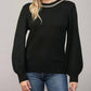 Fate - Chain Trimmed Open Back Sweater