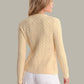 525 America - Julianna Cable Knit Crewneck Cardigan