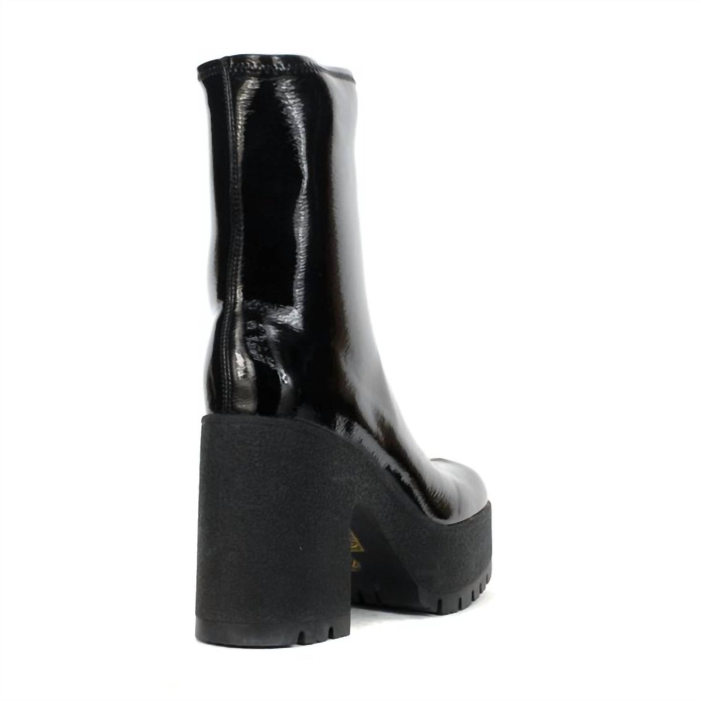 Jeffrey Campbell - Women's Refresh L Black Crinkle Patent Leather Platform Boots
