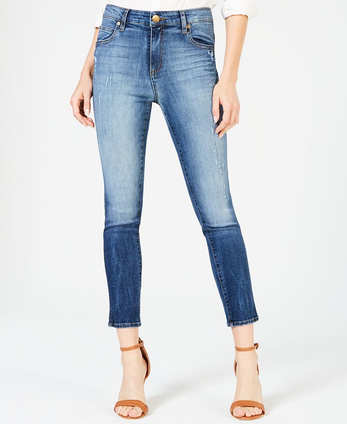 Kut from the Kloth Women's Meghan High Rise Ankle Cigarette Leg Jeans Blue Size 8