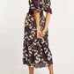 Caballero - Oceane Puff Sleeves Midi Dress