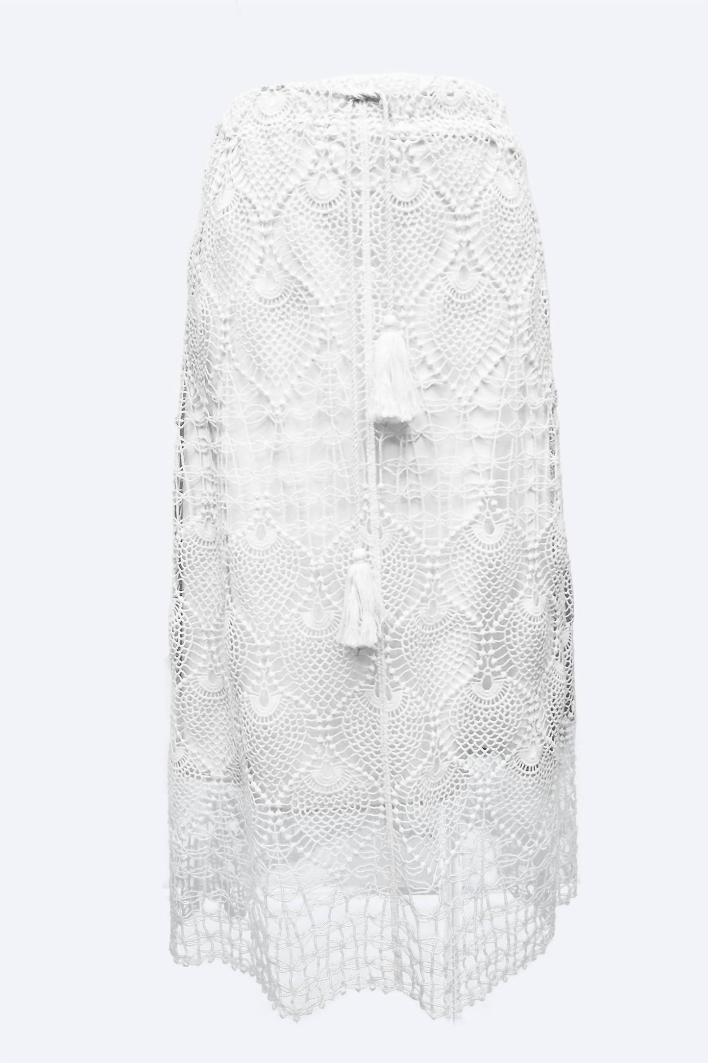 Paparazzi - Women Crochet Peacock Eye Pattern Partially Lined Skirt