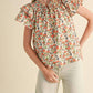 &Merci - Floral Flutter Sleeve Blouse