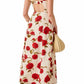 2.7 August Apparel - Rose Print Maxi Dress