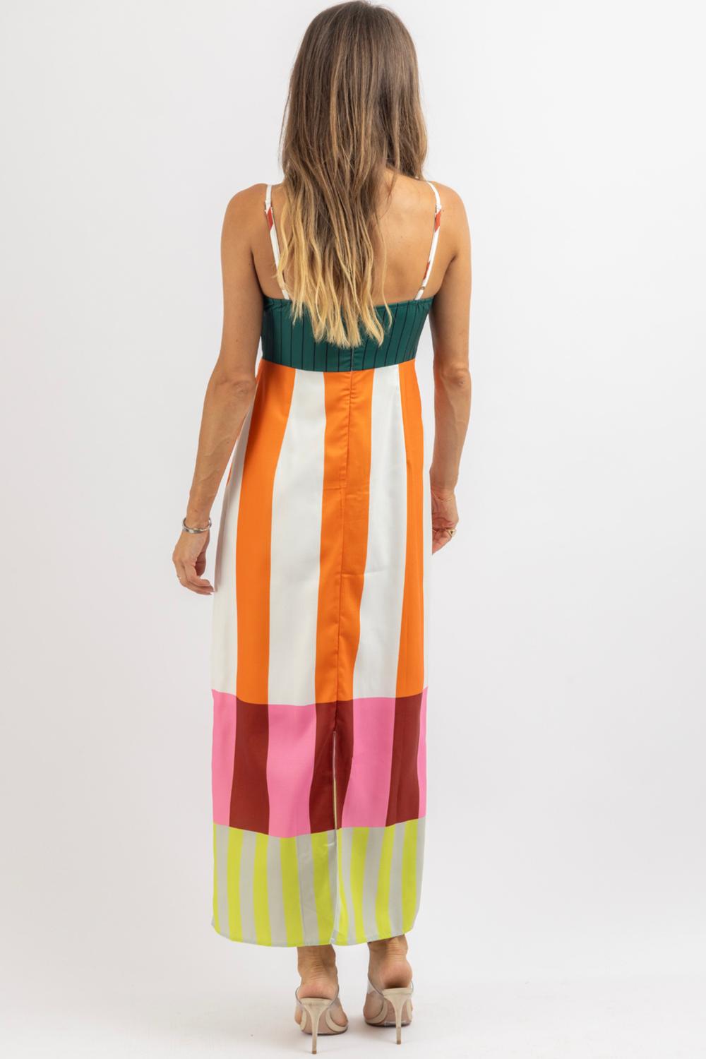 1 Fashion - Satya Striped Midi Dress