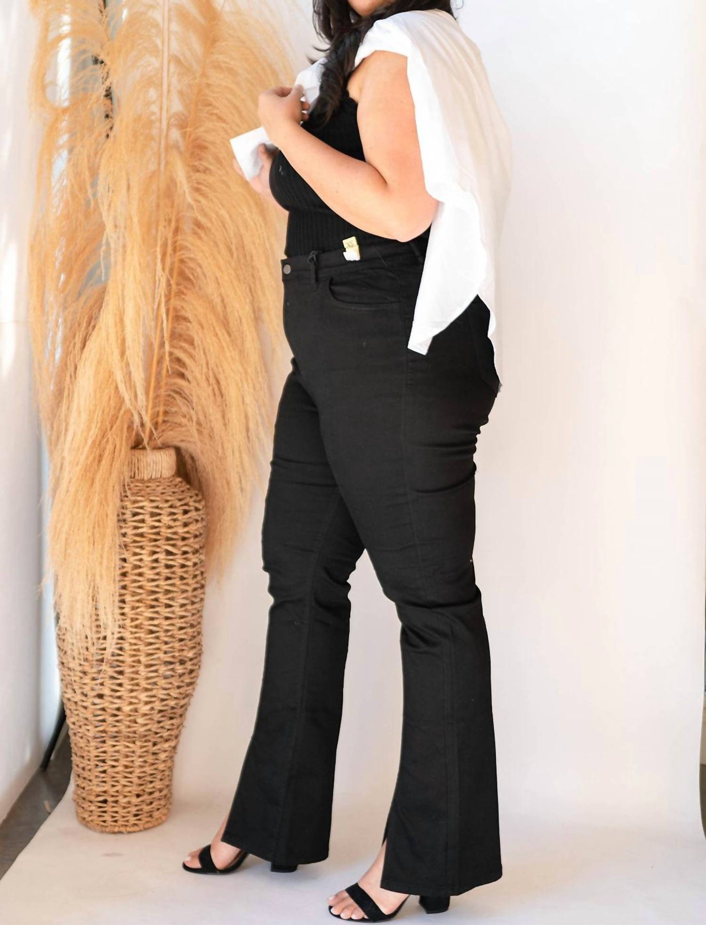 Vibrant - Amelia Front Slit Jeans