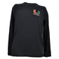 NCAA Adidas Miami Hurricanes Canes Basketball Black Long Sleeve Tshirt Tee Mens