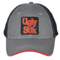 Ugly Stik Two Tone Gray Black Hat Cap Relaxed Curved Bill Adjustable