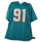 NFL Miami Dolphins Emmanuel Ogbah #91 Jersey Replica Signed Teal JSA Card