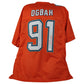NFL Miami Dolphins Orang Emmanuel Ogbah #91 Jersey Replica Signed JSA Card