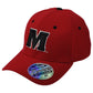 NCAA Zephyr Maryland Terrapins Red Fitted Logo Curved Bill Youth Kid Hat Cap