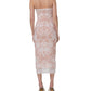 Afrm - Nissa Nude Mesh Baroque Wallpaper Print Mesh Slip Dress