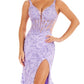 Ellie Wilde - Embroidered Tulle Lace Mermaid Prom Dress