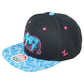 Zephyr California Cali Bear Republic Snapback Flat Bill State Black USA Hat Cap