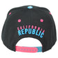 Zephyr California Cali Bear Republic Snapback Flat Bill State Black USA Hat Cap