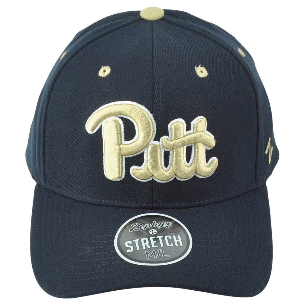 NCAA Zephyr Pittsburgh Panthers Men Blue Flex Fit Stretch Small/Medium Hat Cap