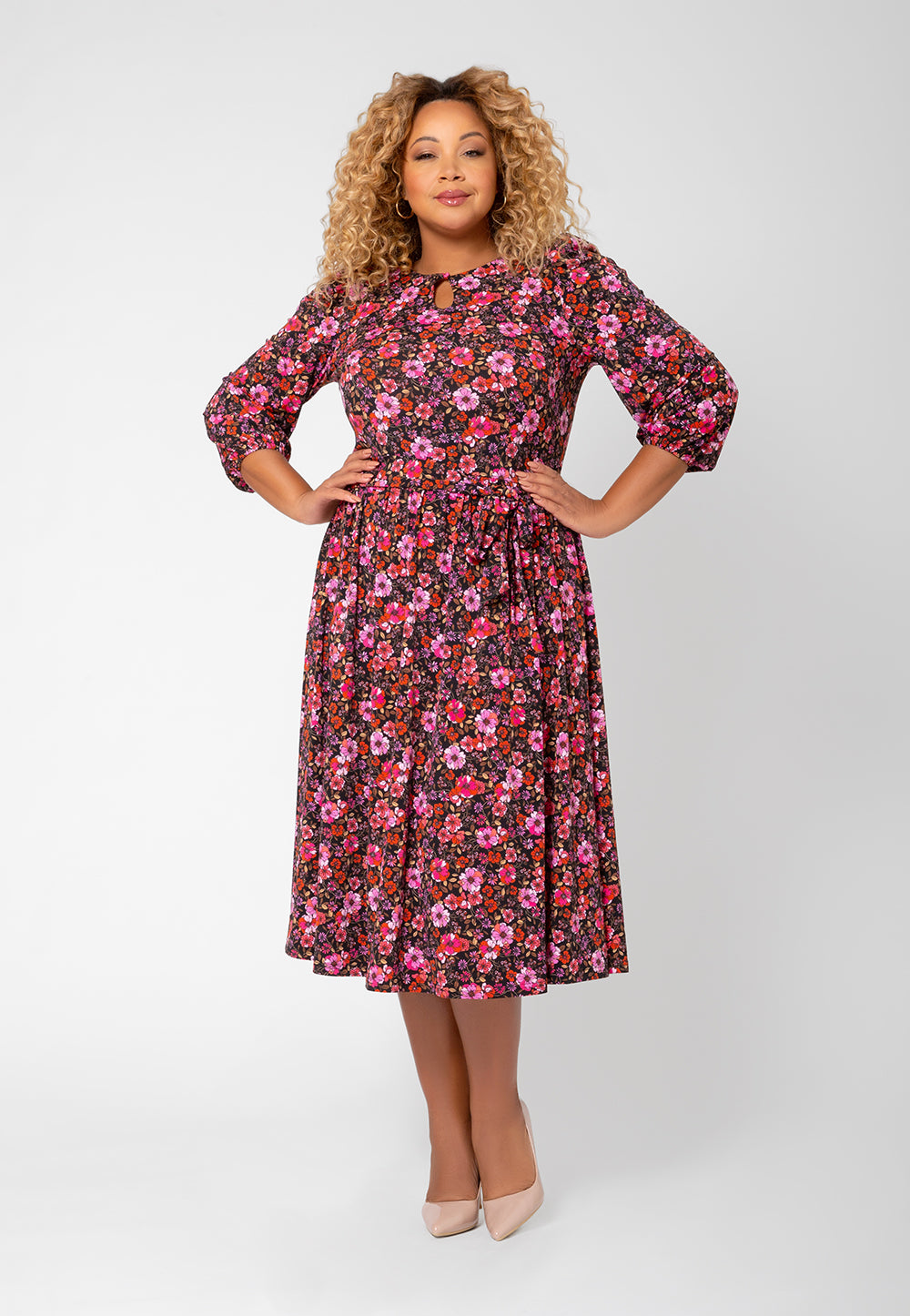 Leota Women's Iman Dress Pink Size 2X