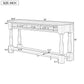 TREXM 63" Long Console Table with Drawers and Shelf