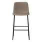 Bar Height Office Chair with Curved Backrest and Leather-Look Upholstery