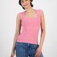 Boss Orange Womens Sweetheart Neck Sleeveless Knit Top Flamingo Pink