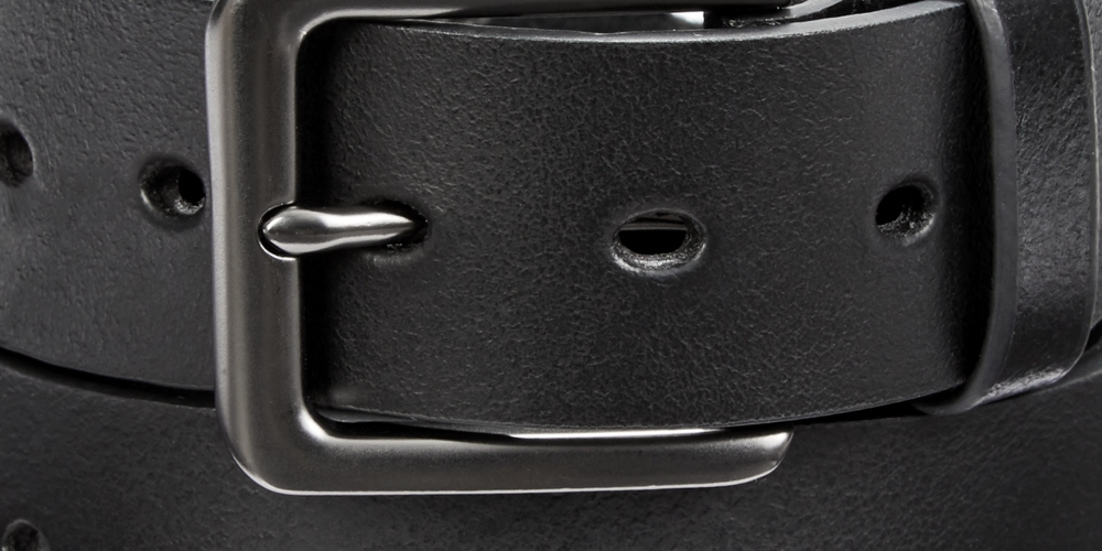 Perry Ellis Men's Perforated Leather Belt Black Size 36