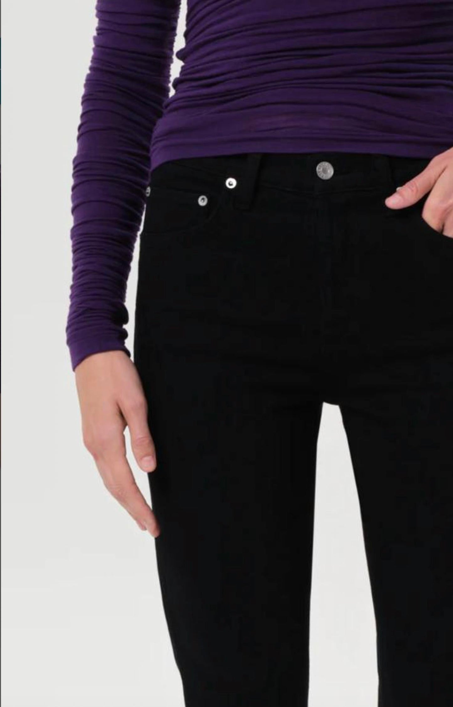 Agolde - Ingram Split High-rise Skinny Jeans - PETITE
