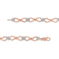 10K Rose Gold Plated .925 Sterling Silver 1/2 Cttw Diamond Infinity Link Tennis Bracelet (H-I Color, I2-I3 Clarity) -7â€