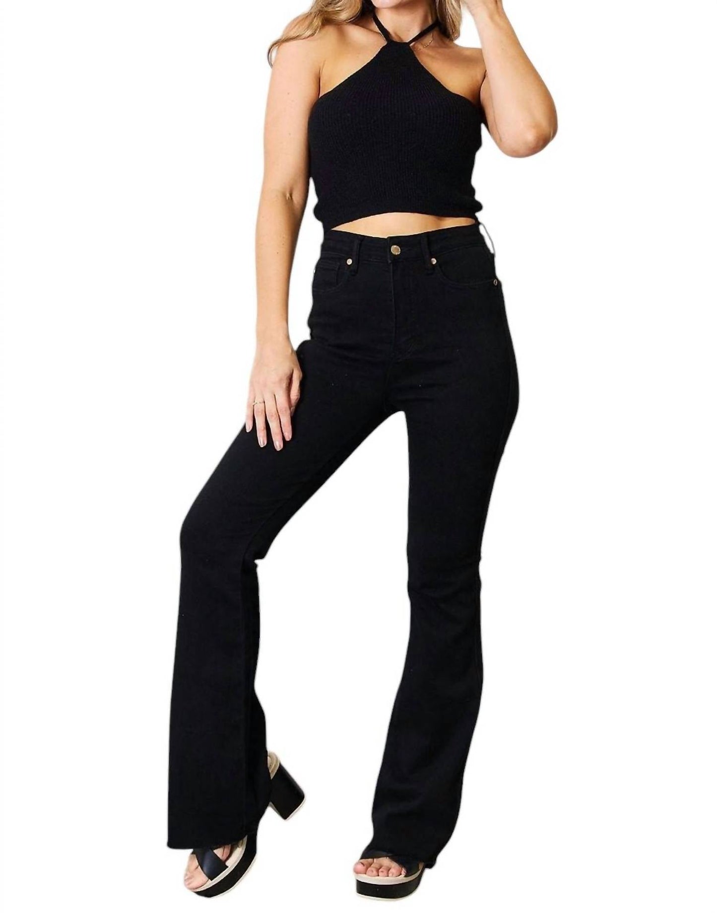 Basic Bae - Ribbed Halter Neck Top