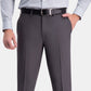 Haggar Men's Premium Comfort Slim Fit Performance Stretch Flat Front Dress Pants Gray Size 34X30