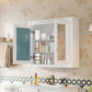 Wall-Mounted Medicine Cabinet With 2 Mirrors and Adjustable Shelves