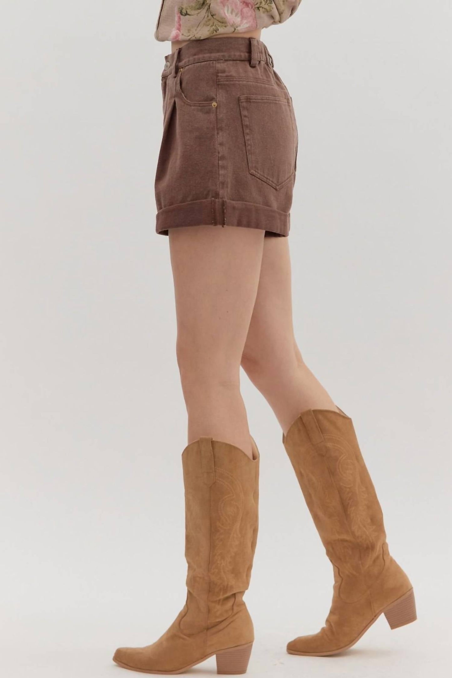Entro - Colored Denim Shorts