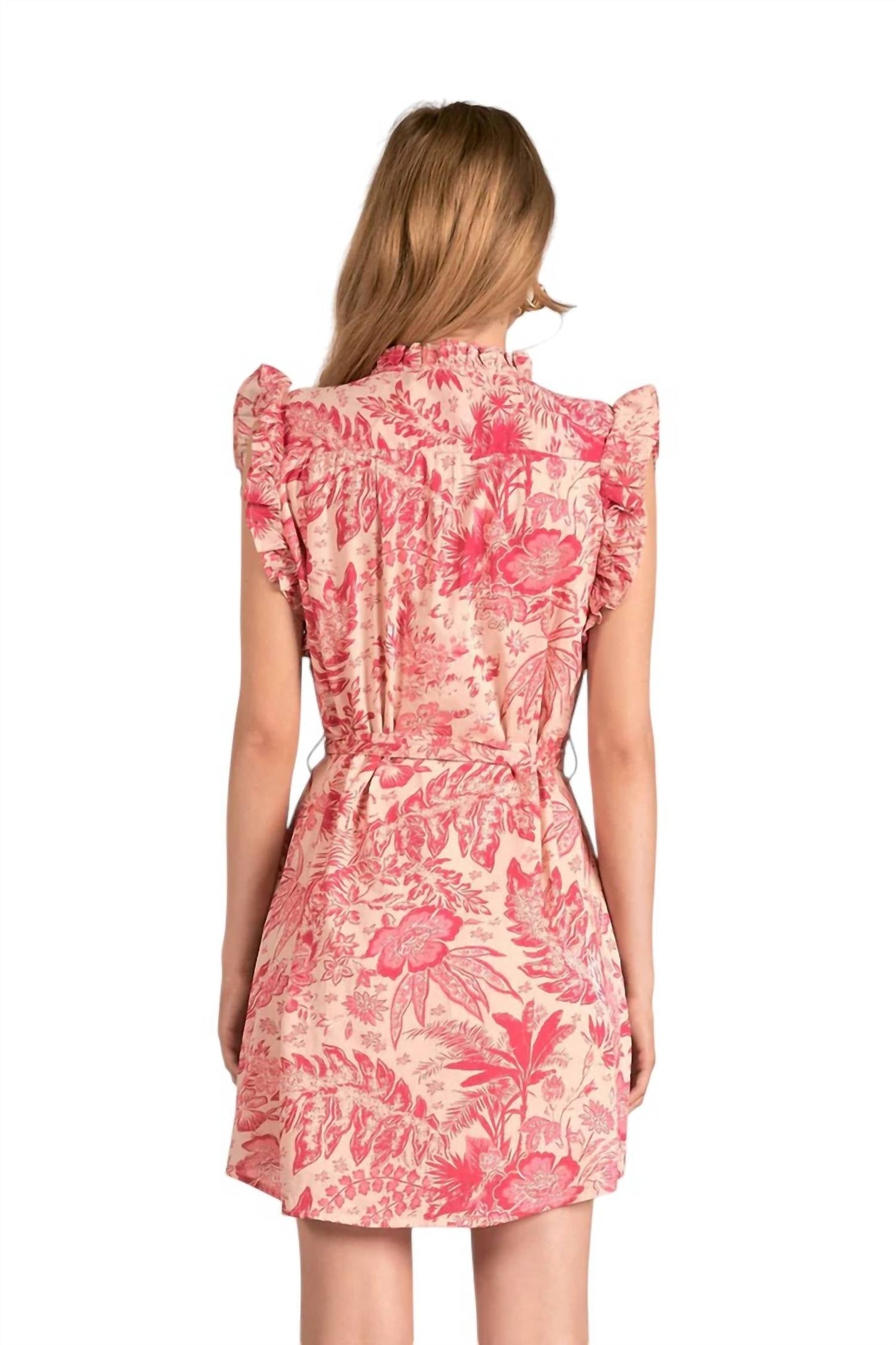 Elan - Ruffle Sleeve Dress
