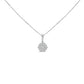 14K White Gold 1 1/5 Cttw Diamond Composite Cluster Pendant Necklace (F-G Color, VS2-SI1 Clarity) - 18" Inches