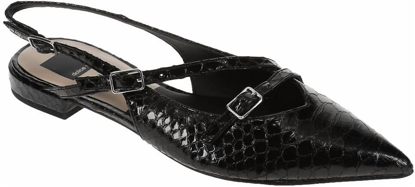 Dolce Vita - Women's Pamla Strappy Pointed Toe Buckle Ballet Flats
