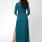 Leota Women's Perfect Wrap Maxi Dress Green