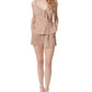 Jessica Simpson Women's Emerson Tie Front Top Brown Size X-Large