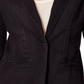 Anne Klein Women's Single Button Denim Blazer Blue Size Small