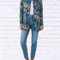 Diva Usa - Tropical Print Button-through Knit Cardigan