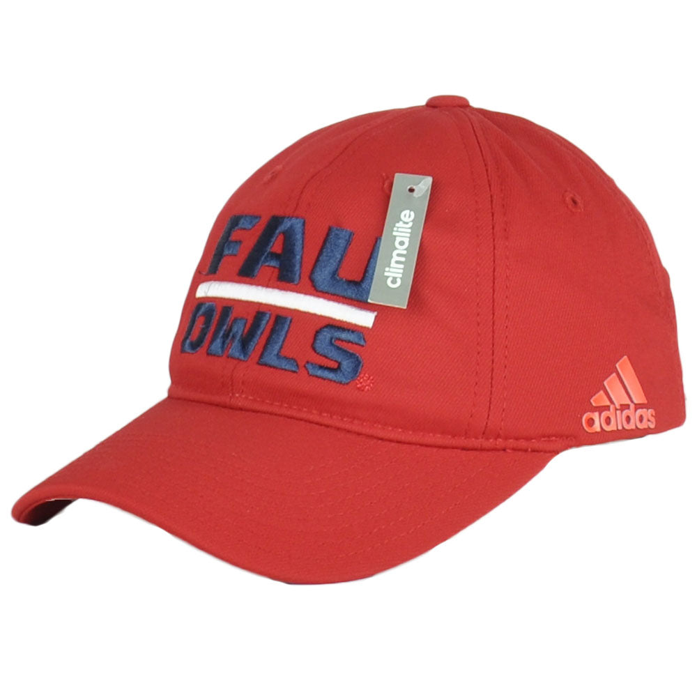 NCAA Florida Atlantic Owls W681Z Red Climate Hat Cap Curved Bill Relaxed Adult