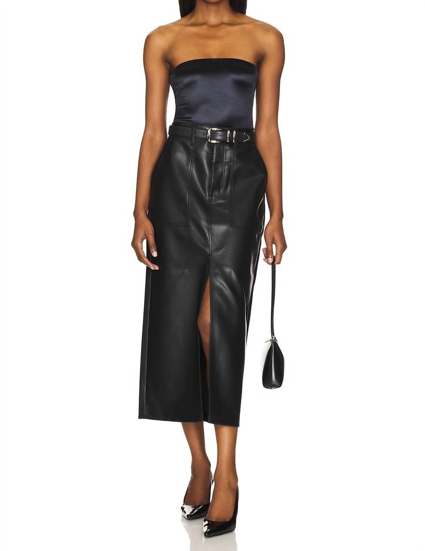 Pistola - Alicia Leather Midi Skirt