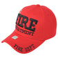 Fire Dept Department Firefighters Logo Adults Constructed Red Adjustable Hat Cap
