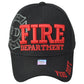 Fire Dept Department Firefighters Logo Men Constructed Black Adjustable Hat Cap