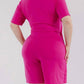 Karen T Design - Modern Wrap Romper With Tie Waist