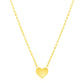 14k Yellow Gold Polished Mini Heart Necklace