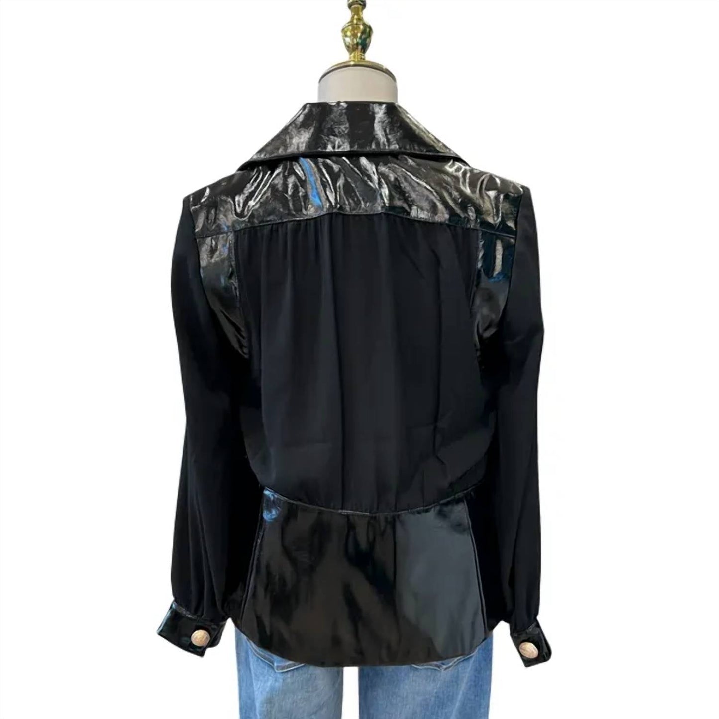 Oolala - Patent Chifton Combo Jacket