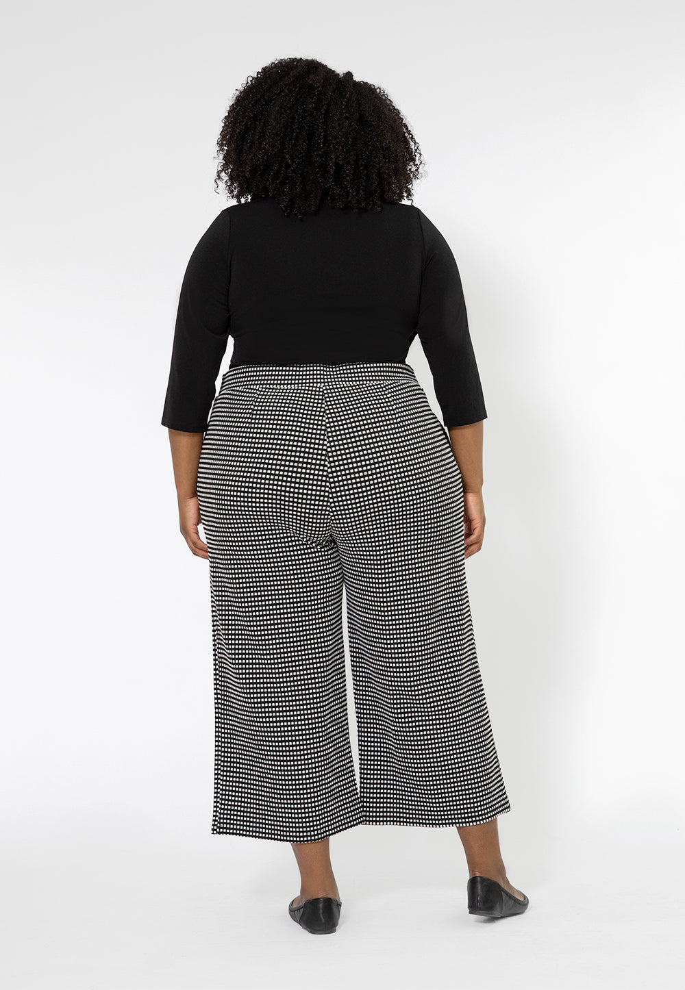 Leota Women's Judy Check Culottes Black