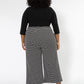 Leota Women's Judy Check Culottes Black Size 3X