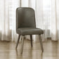 Waylon Synthetic Leather Side Chair (Set of 2) - Gray / Oak