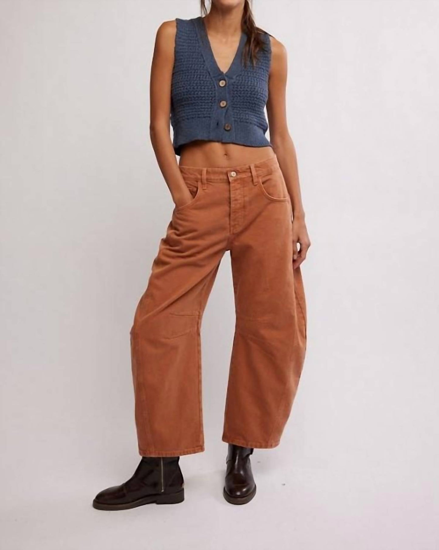 Free People - Good Luck Mid Rise Barrel Jeans